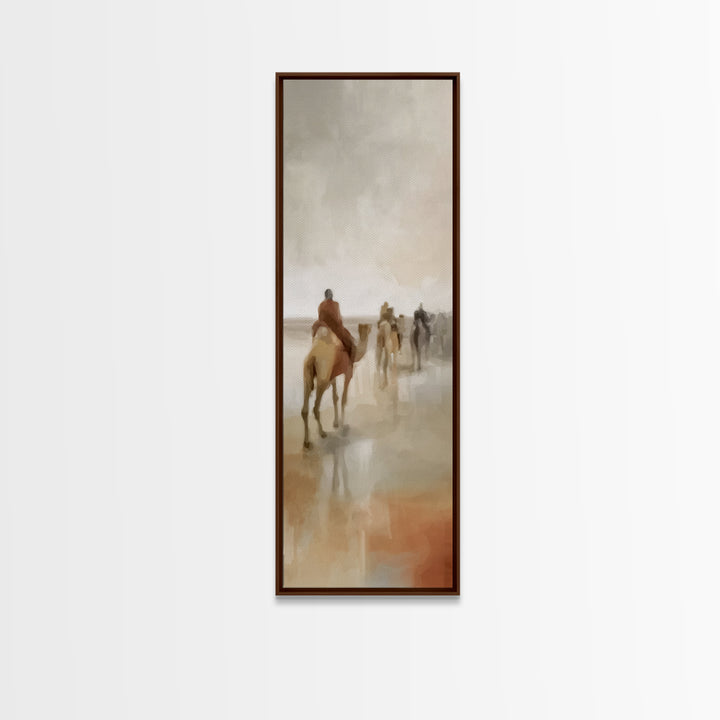 Sacred Dune Crossing – Framed Canvas Print – Christian Christmas Art – Christian Art Canvas – Christmas Wall Art – Skinny Art – Christian G