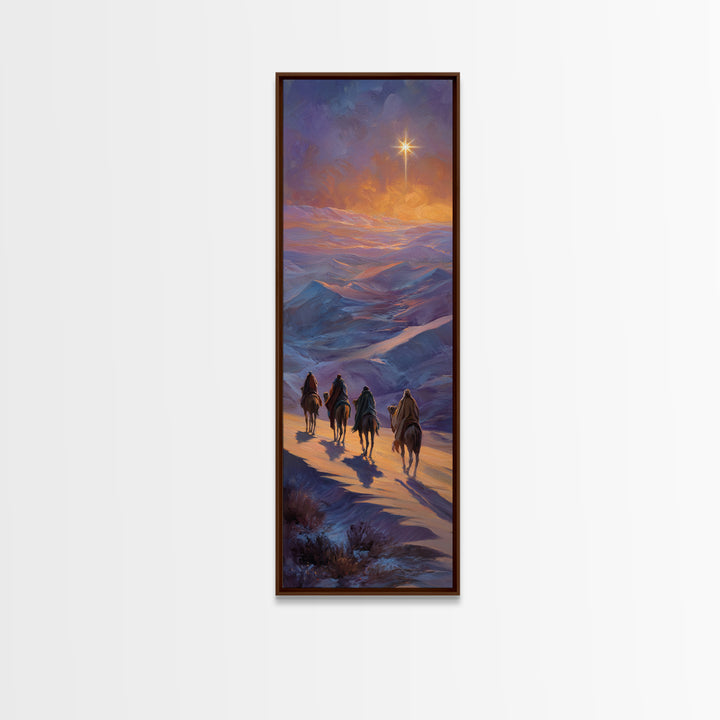 Path Of Radiant Hope – Framed Canvas Print – Christmas Wall Art – Christian Art – Christian Art Canvas – Narrow Art – Christian Christmas D