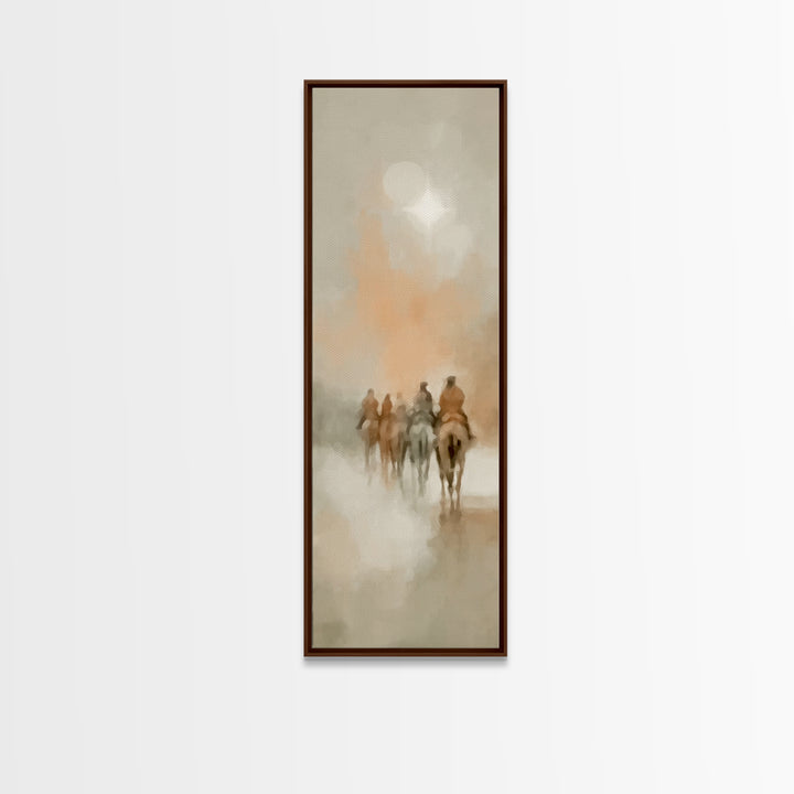 Holy Light Caravan – Framed Canvas Print – Tall Skinny Art Print – Christian Art Canvas – Christian Christmas Art – Jesus Painting – Christ