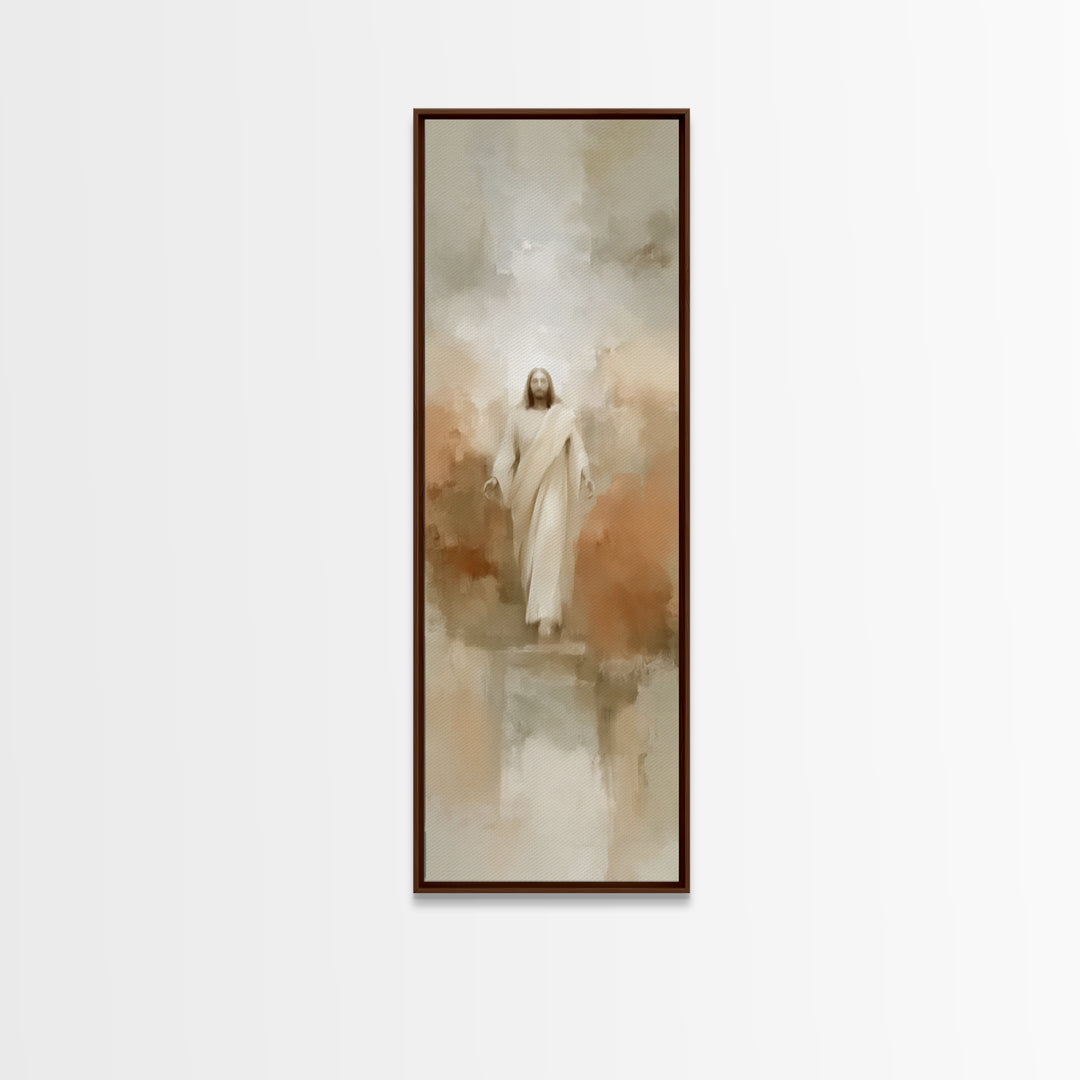 Risen In Glory – Framed Canvas Print – Narrow Art – Jesus Painting – Christian Art Canvas – Christian Wall Art – Christian Art