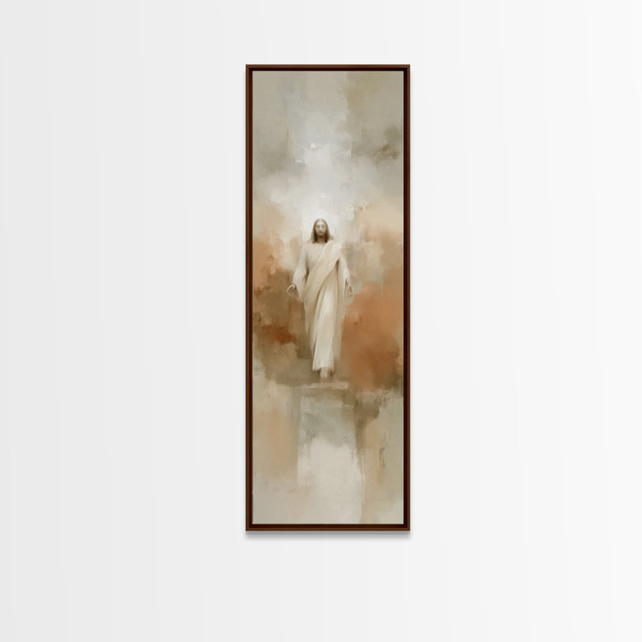 Risen In Glory – Framed Canvas Print – Narrow Art – Jesus Painting – Christian Art Canvas – Christian Wall Art – Christian Art