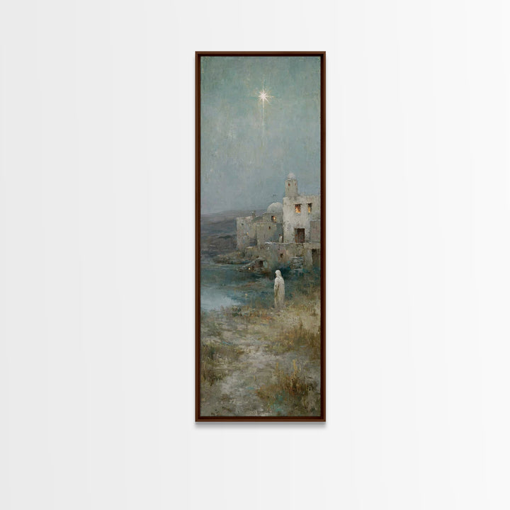 Star Of Salvation | Framed Canvas Print | Skinny Art | Christian Christmas Art | Christian Art Canvas | Christian Art | Christmas Wall Art