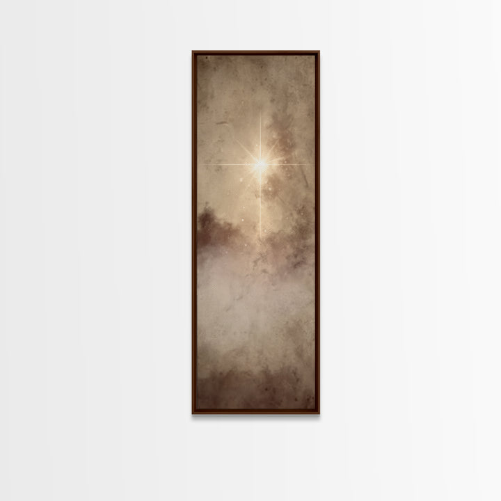 Shepherd’s Guiding Star, Framed Canvas Print, Narrow Art, Christian Christmas Art, Christian Art Canvas, Christmas Wall Art, Christian Art
