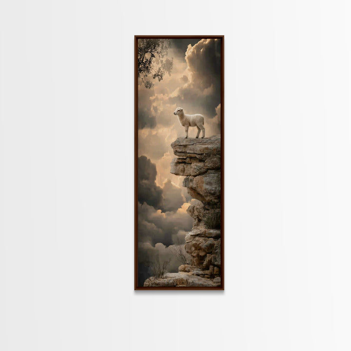 Shepherd’s Cliff Light – Framed Canvas Print – Christian Wall Art – Christian Art Canvas – Unique Christian Art – Christian Painting – Narr