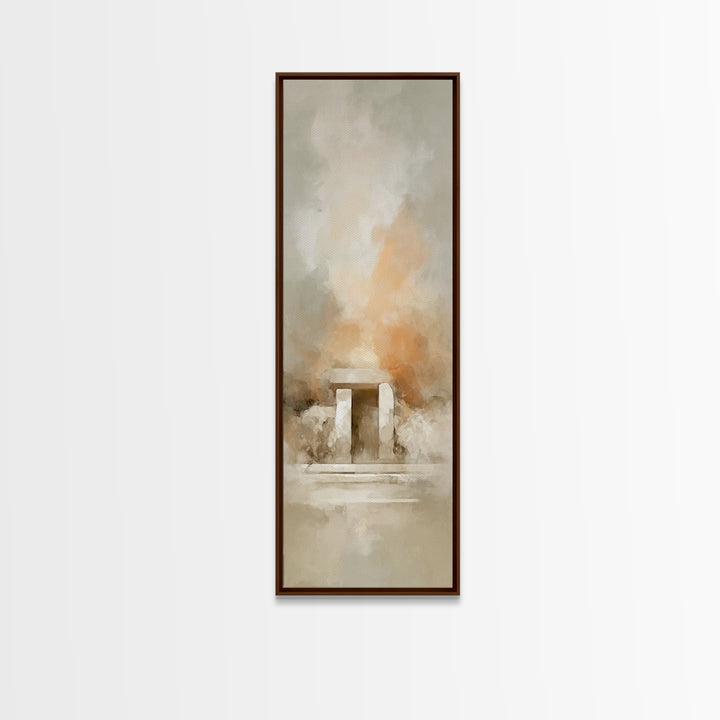 Stone Of Promise – Framed Canvas Print – Christian Wall Art – Tall Narrow Wall Art – Jesus Painting – Christian Art Canvas
