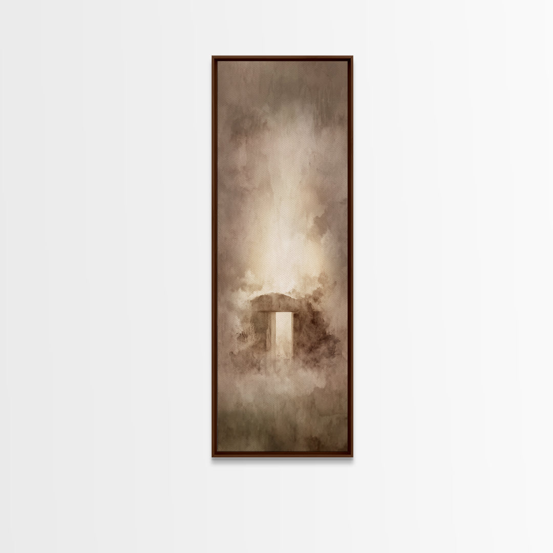 Path Of Redemption – Framed Canvas Print – Christian Wall Art – Jesus Painting – Christian Art Canvas – Tall Narrow Wall Art