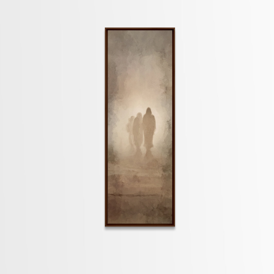 Eternal Hope Walk – Framed Canvas Print – Christian Art Canvas – Jesus Painting – Tall Narrow Wall Art – Christian Wall Art