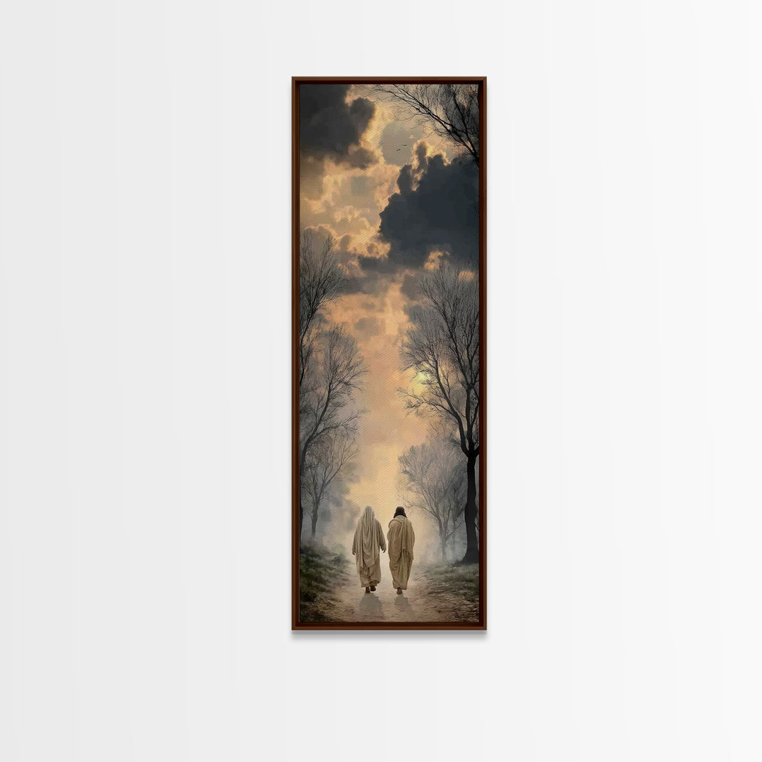 Evening Of Hope – Framed Canvas Print – Christian Wall Art – Tall Narrow Wall Art – Jesus Painting – Christian Art Canvas