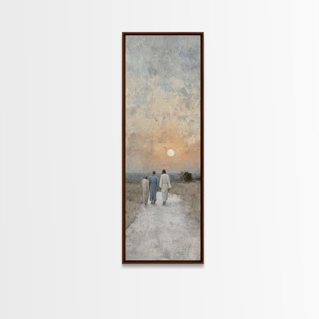 Sunset Of Mercy – Framed Canvas Print – Christian Art Canvas – Jesus Painting – Christian Wall Art – Tall Narrow Wall Art