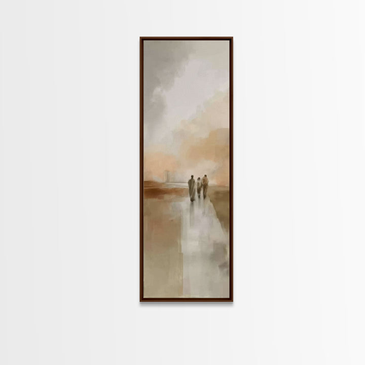 Desert Path Light – Framed Canvas Print – Tall Narrow Wall Art – Christian Art Canvas – Jesus Painting – Christian Wall Art