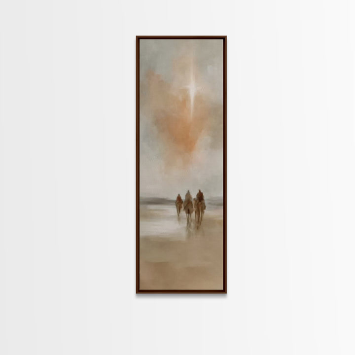 Starward Journey – Framed Canvas Print – Christian Wall Art – Jesus Painting – Tall Narrow Wall Art – Christian Art Canvas