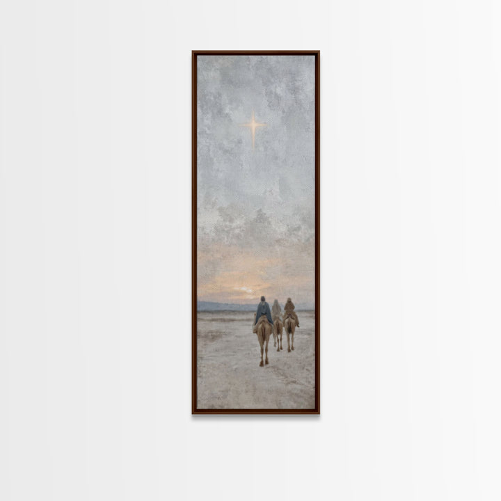 Pilgrims Of Faith – Framed Canvas Print – Christian Art Canvas – Christian Wall Art – Tall Narrow Wall Art – Jesus Painting