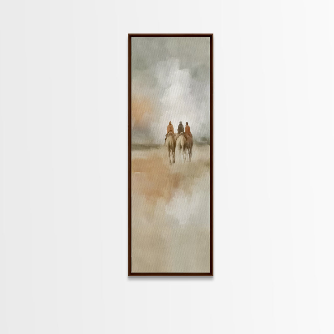 Wisemen Of Light | Framed Canvas Print | Christian Art Canvas | Christmas Art | Narrow Art | Christian Wall Art