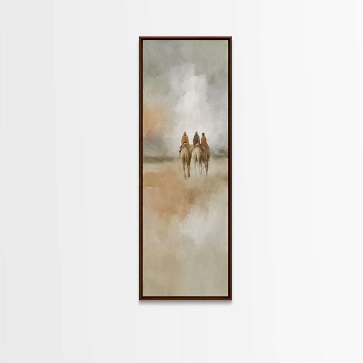 Wisemen Of Light | Framed Canvas Print | Christian Art Canvas | Christmas Art | Narrow Art | Christian Wall Art