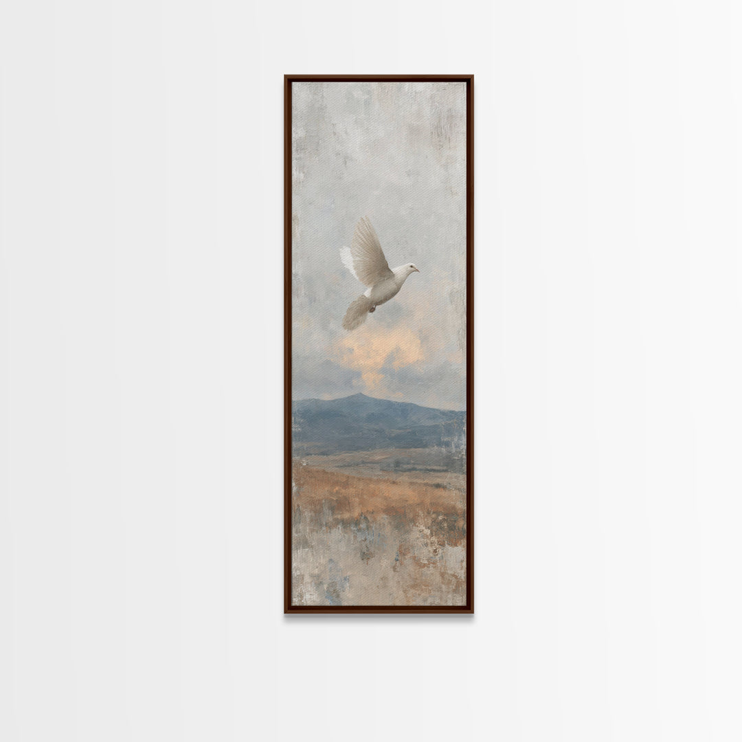 Horizon Flight Blessing – Framed Canvas Print – Narrow Art – Christian Art – Christian Art Canvas – Christian Wall Art – Christian Art Prin
