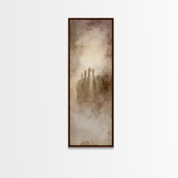 Heavenly Summit | Framed Canvas Print | Narrow Art | Christian Wall Art | Christian Christmas Art | Christian Art Canvas