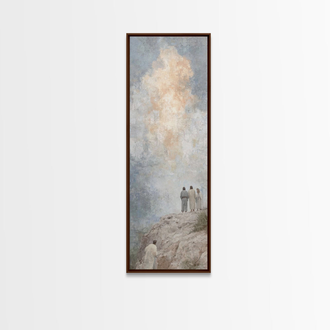 Cloudborne Vision | Framed Canvas Print | Tall Skinny Art Print | Christian Art Canvas | Christian Wall Art | Jesus Painting