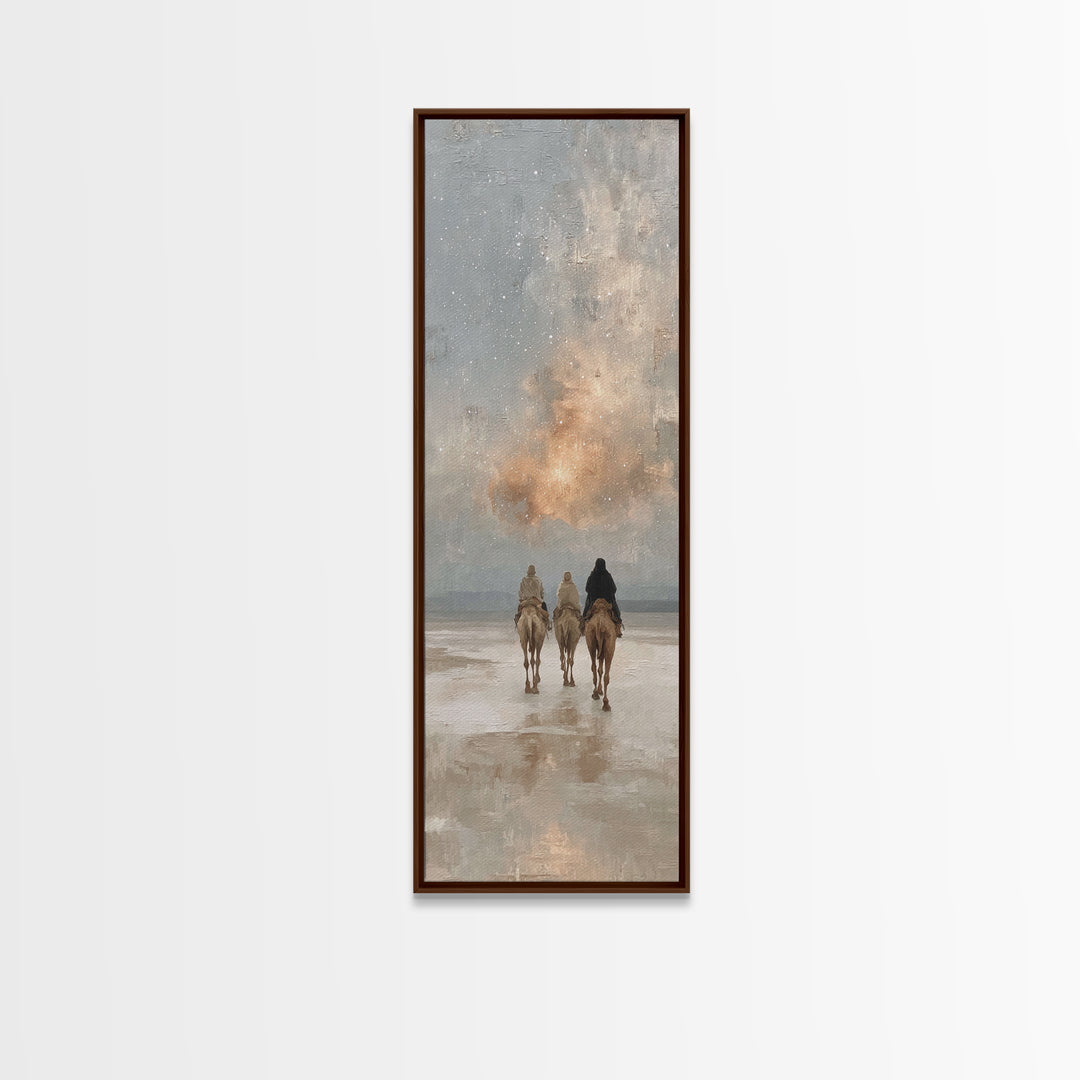 The Celestial Journey – Framed Canvas Print – Tall Skinny Art Print – Christian Wall Art – Christian Art Canvas – Christmas Art – Jesus Pai