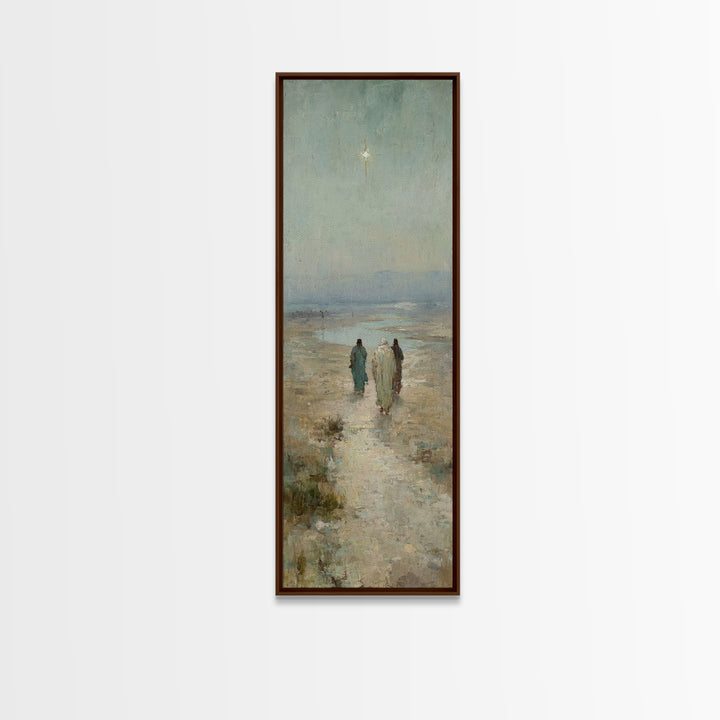 The Luminous Sky – Framed Canvas Print – Skinny Art – Christian Art Canvas – Christian Wall Art – Christian Christmas Art – Christmas Art –