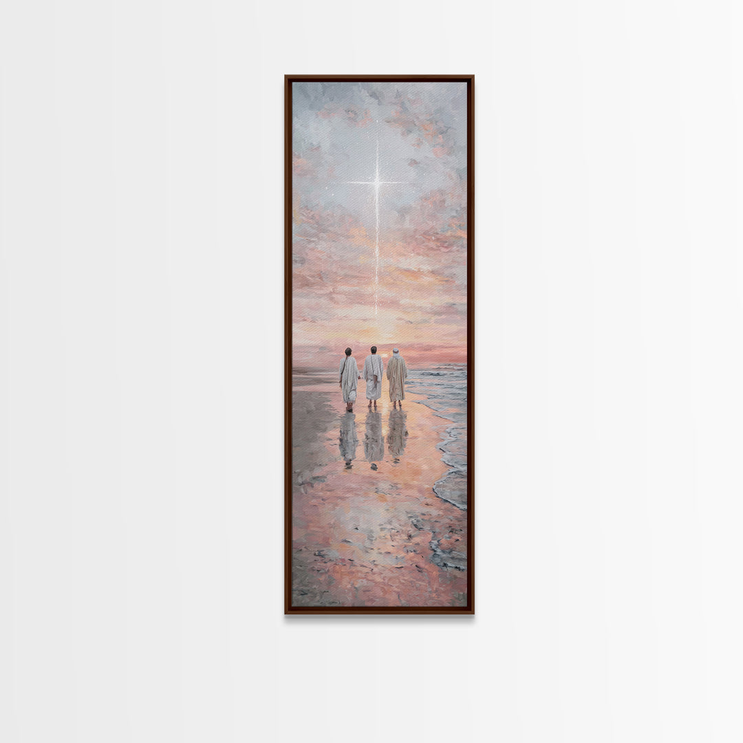 The Eastern Star – Framed Canvas Print – Tall Narrow Wall Art – Christian Art Canvas – Christian Art – Christmas Art – Christian Christmas