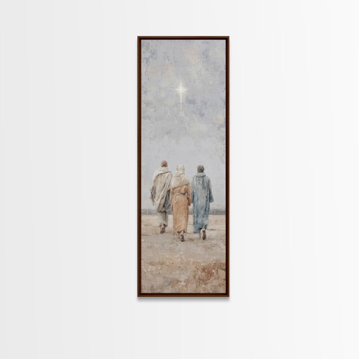 Journey Of Faith – Framed Canvas Print – Christian Wall Art – Tall Skinny Art Print – Christian Art Work – Christmas Art