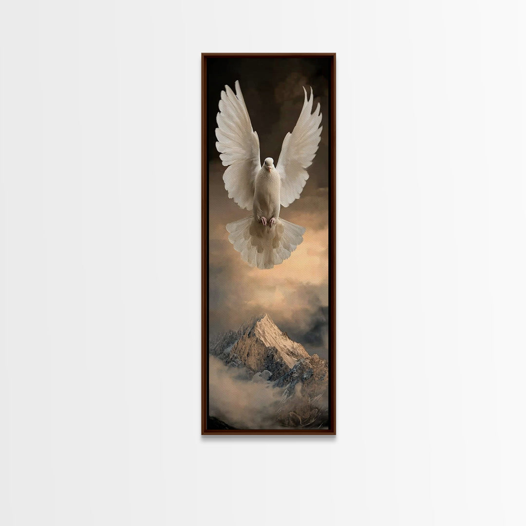 Light Of Ascent – Framed Canvas Print – Christian Wall Art – Christian Art Print – Narrow Art – Christian Painting – Subtle Christian Art