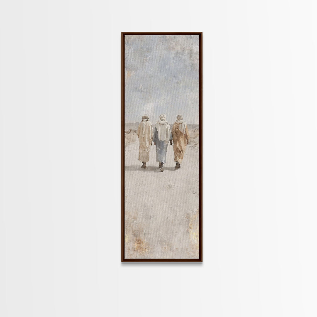 Pilgrims Of Grace – Framed Canvas Print – Christian Art Canvas – Skinny Art – Christian Christmas Art – Christian Wall Art