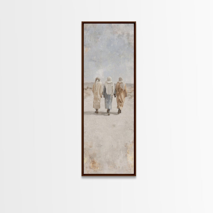 Pilgrims Of Grace – Framed Canvas Print – Christian Art Canvas – Skinny Art – Christian Christmas Art – Christian Wall Art