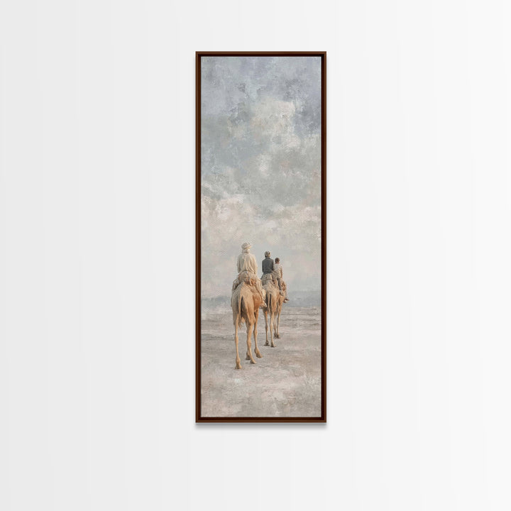 Wandering Faith Trio – Framed Canvas Print – Christian Art Canvas – Tall Skinny Art Print – Christian Christmas Art – Christian Art