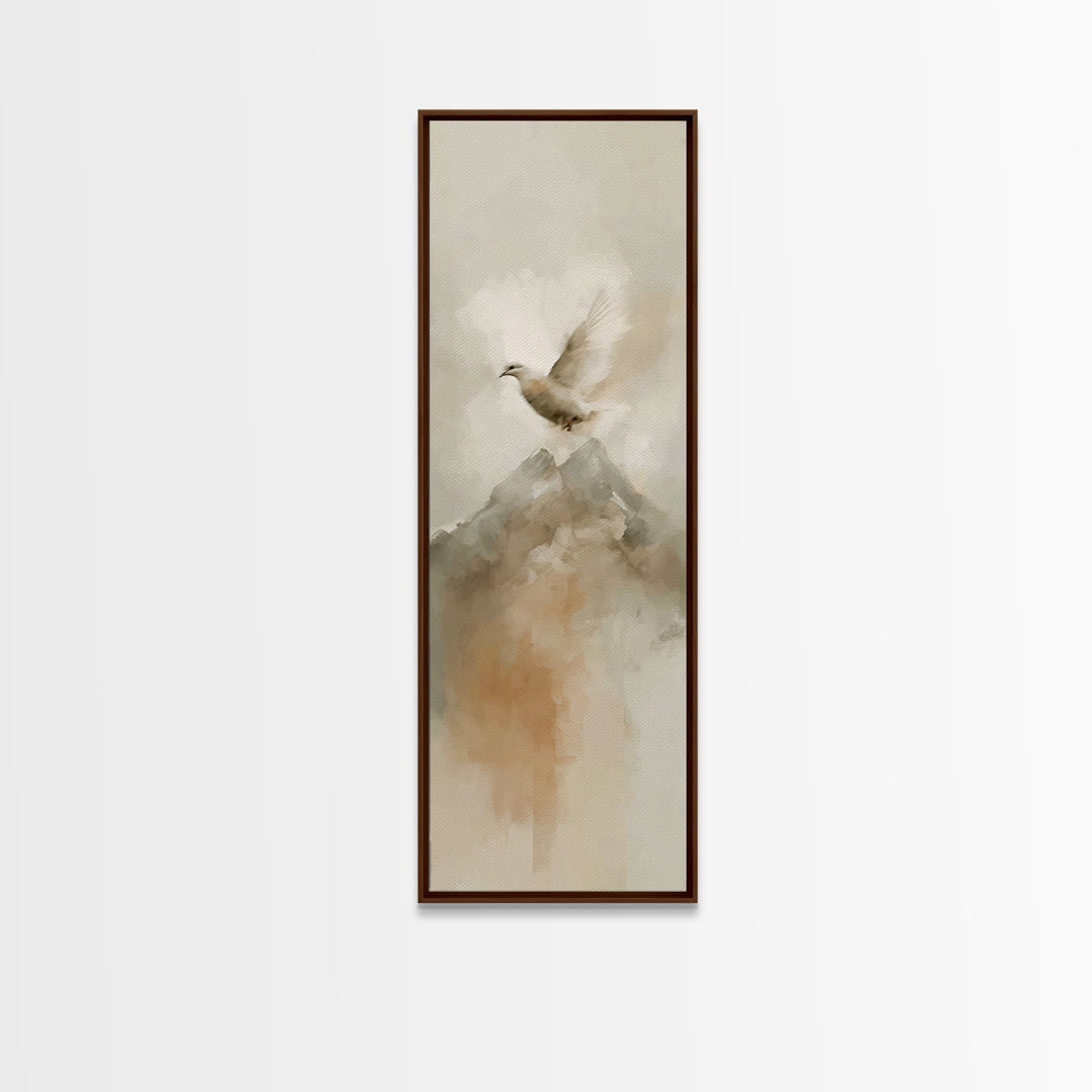 Graceful Rising – Framed Canvas Print – Christian Art Canvas – Tall Skinny Art Print – Christian Wall Art – Christian Painting – Modern Chr