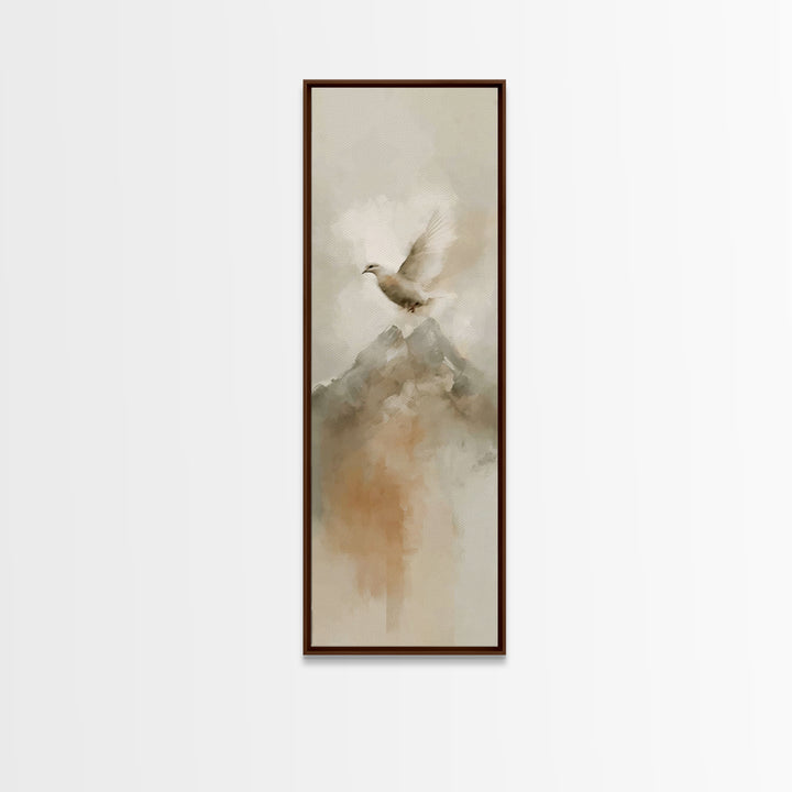 Graceful Rising – Framed Canvas Print – Christian Art Canvas – Tall Skinny Art Print – Christian Wall Art – Christian Painting – Modern Chr