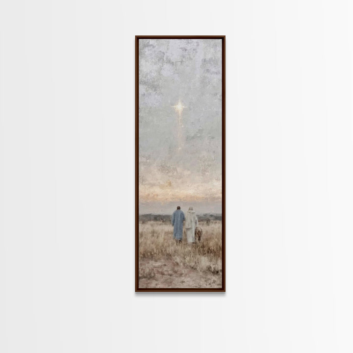 Sacred Starfall, Framed Canvas Print, Skinny Art, Christian Art Canvas, Modern Christian Art, Christmas Wall Art, Christian Christmas Art