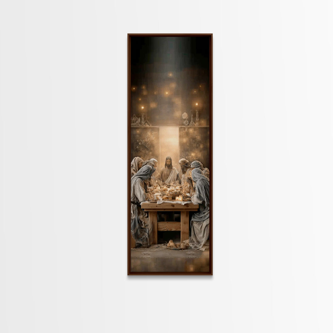 Sacred Gathering – Framed Canvas Print – Christian Art Print – Christian Wall Art – Skinny Art – Christian Art Canvas – Christmas Art