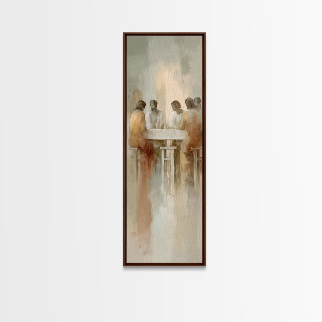 Holy Communion – Framed Canvas Print – Christian Wall Art – Narrow Art – Christian Art Canvas – Christian Painting – Subtle Christian Art