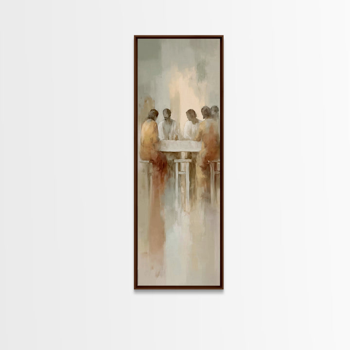 Holy Communion – Framed Canvas Print – Christian Wall Art – Narrow Art – Christian Art Canvas – Christian Painting – Subtle Christian Art