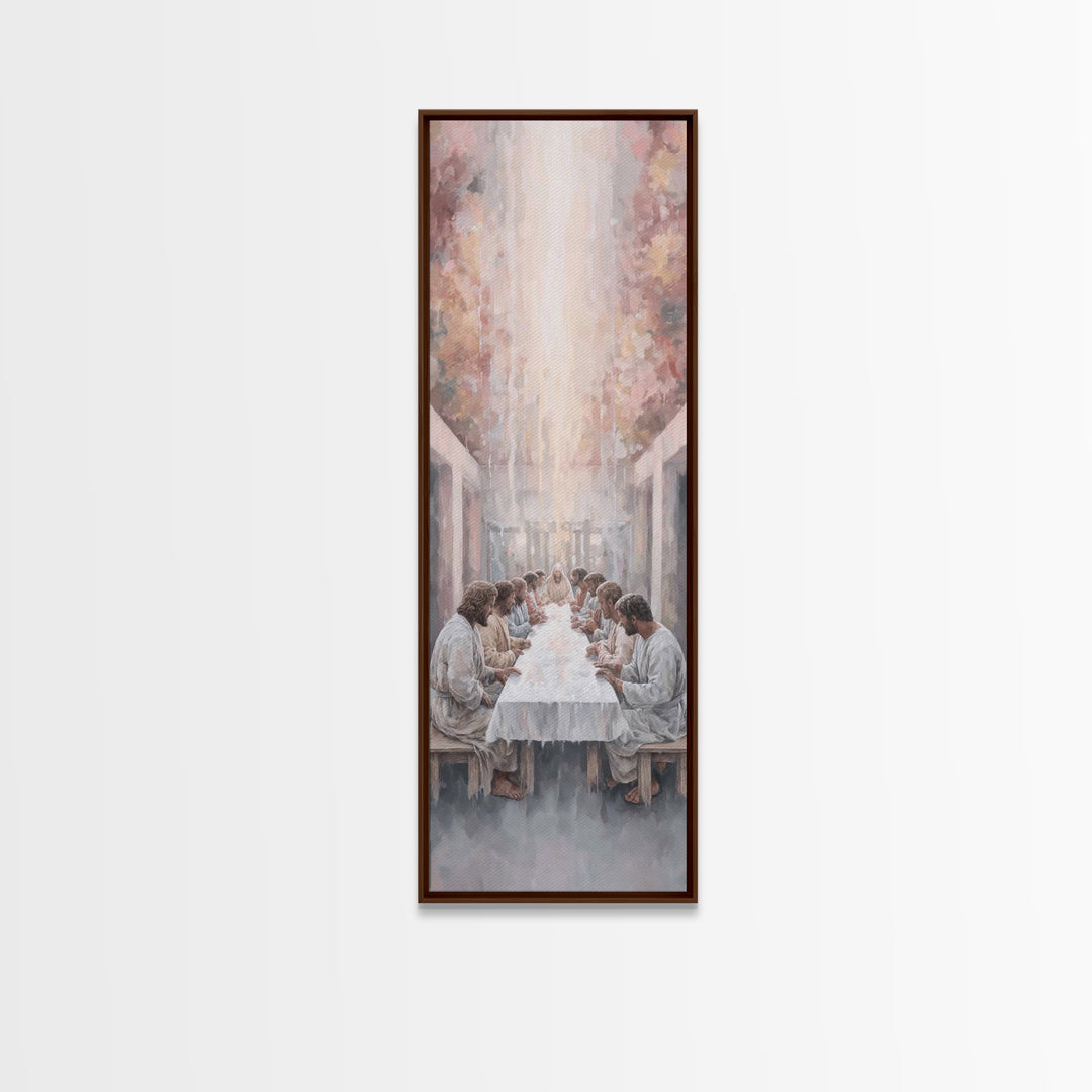 Covenant Meal – Framed Canvas Print – Christian Wall Art – Christian Art Print – Skinny Art – Christian Painting – Modern Christian Art