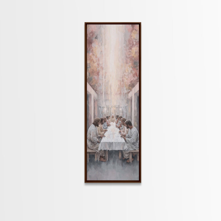 Covenant Meal – Framed Canvas Print – Christian Wall Art – Christian Art Print – Skinny Art – Christian Painting – Modern Christian Art