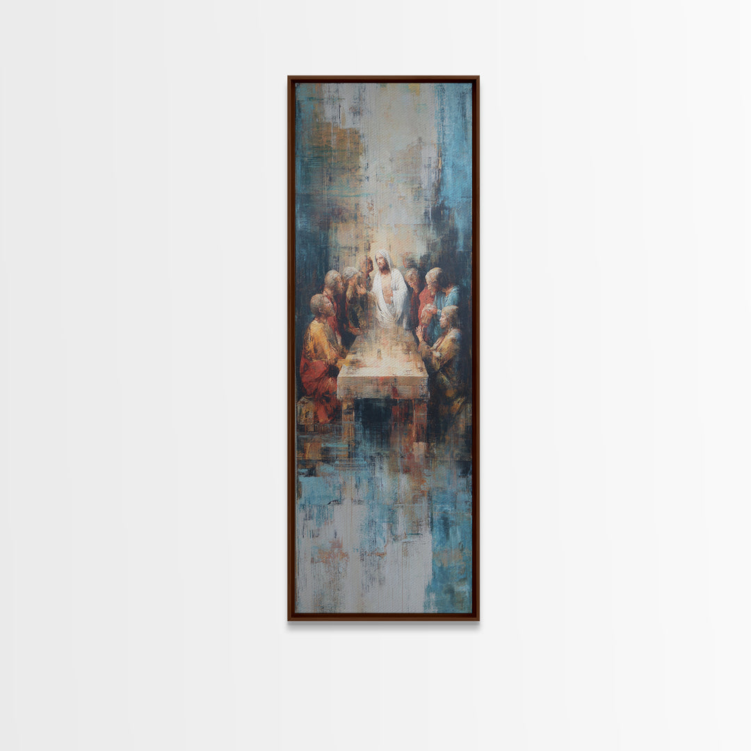 Blessing Of Fellowship – Framed Canvas Print – Christian Art Canvas – Christian Wall Art – Skinny Art – Jesus Painting – Christian Art