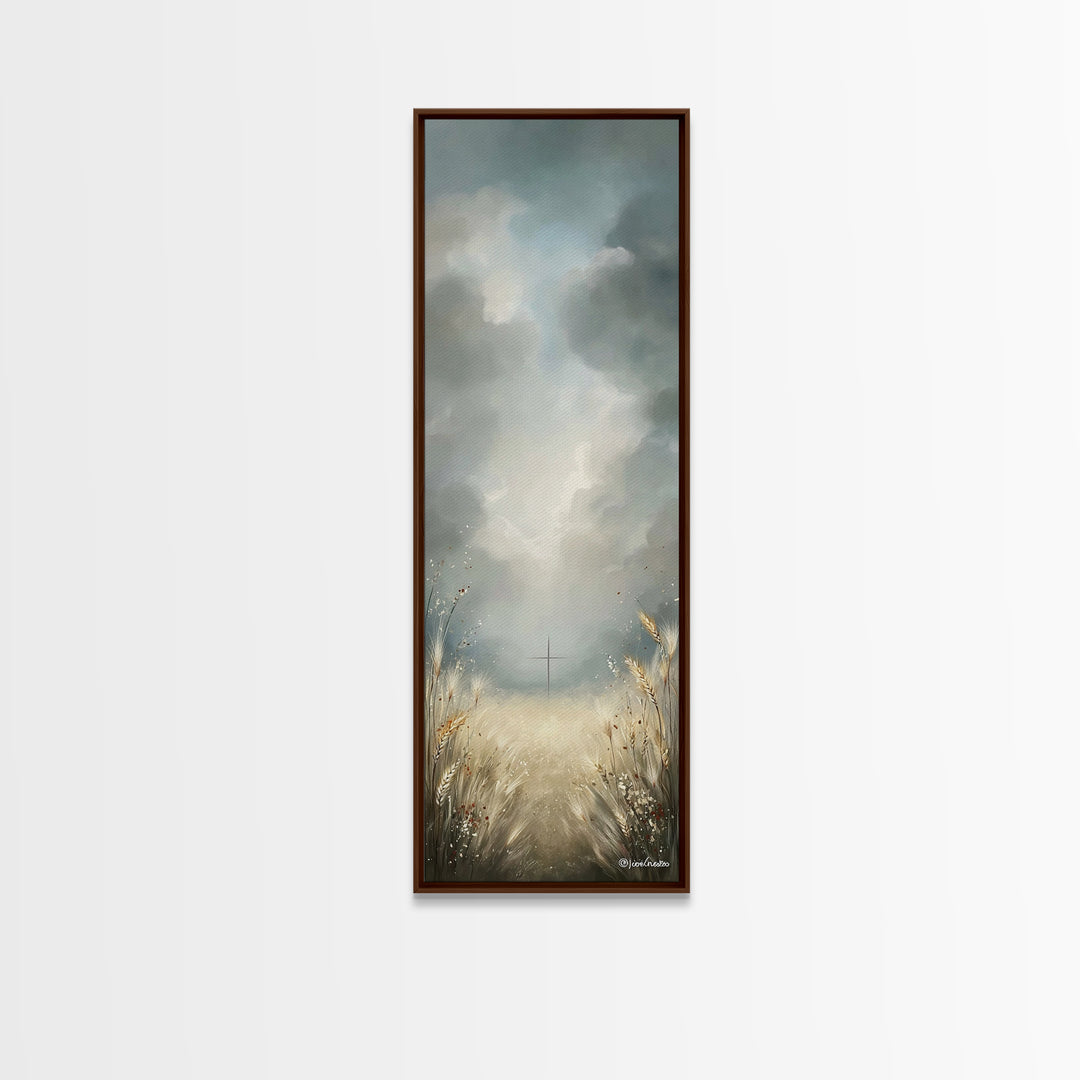 Path To Redemption – Framed Canvas Print – Christian Art Canvas – Christian Wall Art – Skinny Art – Christian Painting – Christian Decor