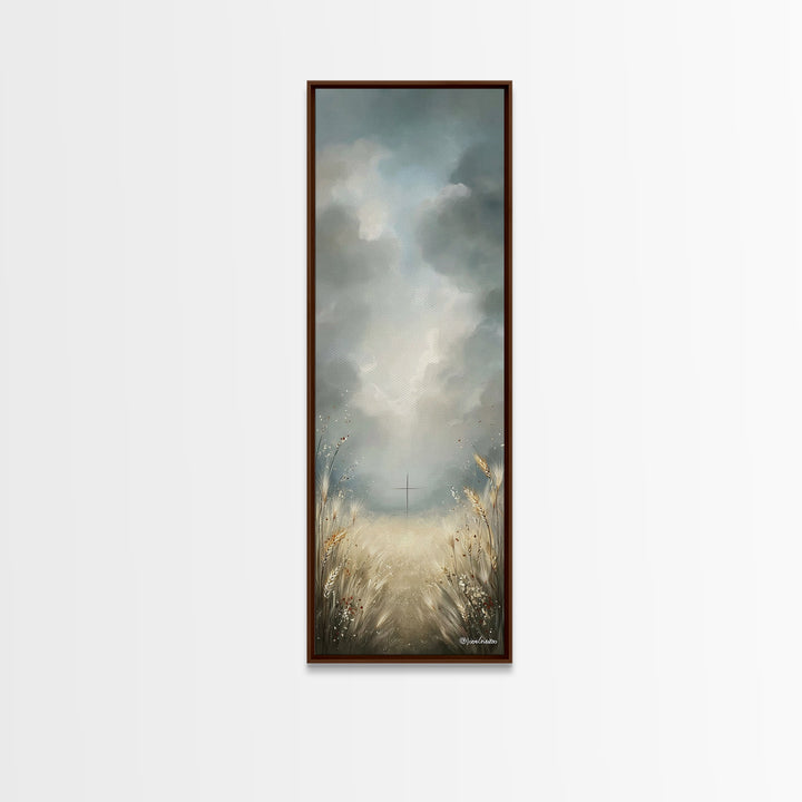 Path To Redemption – Framed Canvas Print – Christian Art Canvas – Christian Wall Art – Skinny Art – Christian Painting – Christian Decor