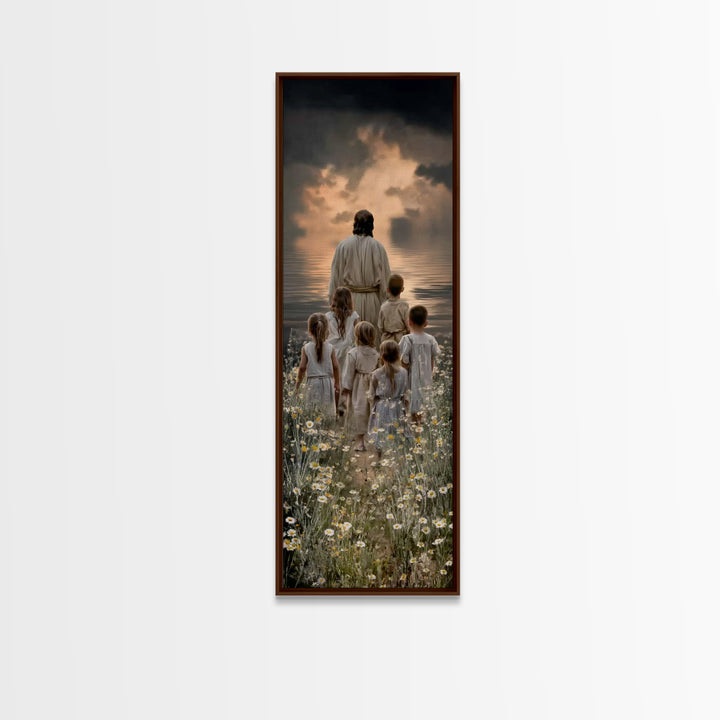Pathway Of Mercy – Framed Canvas Print – Tall Skinny Art Print – Christian Art Print – Christian Wall Art – Jesus Painting – Subtle Christi