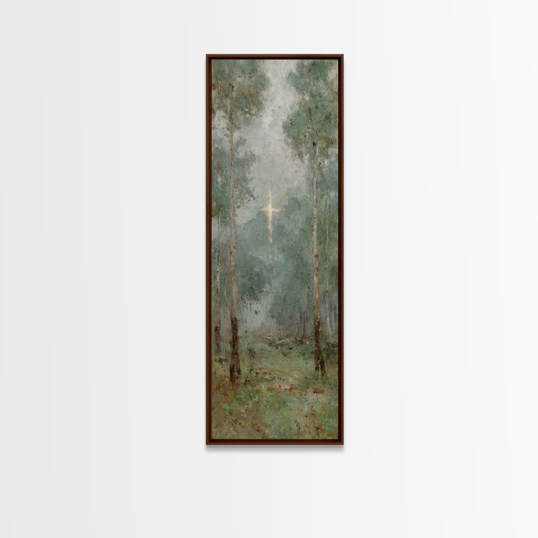 Sanctuary In Mist – Framed Canvas Print – Skinny Art – Christian Wall Art – Christian Art Print – Jesus Canvas Art – Christmas Wall Art – C