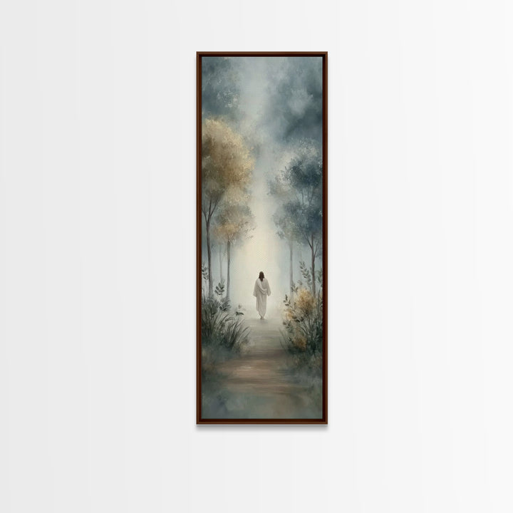 Pathway Of Hope – Framed Canvas Print – Tall Narrow Wall Art – Christian Art Canvas – Jesus Painting – Christmas Art – Christian Christmas