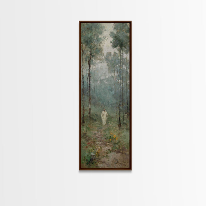 Pathway Of Peace – Framed Canvas Print – Christian Wall Art – Jesus Painting – Narrow Art – Christian Art Canvas – Christmas Art – Christia