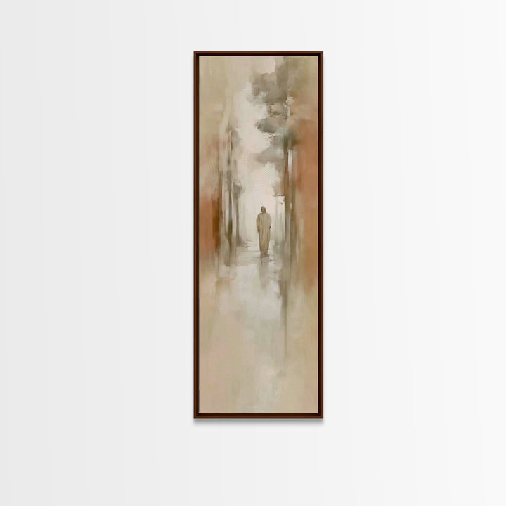 Desert Dawn Christ – Framed Canvas Print – Christian Art Canvas – Large Jesus Painting – Tall Skinny Art Print – Christian Wall Art – Chris