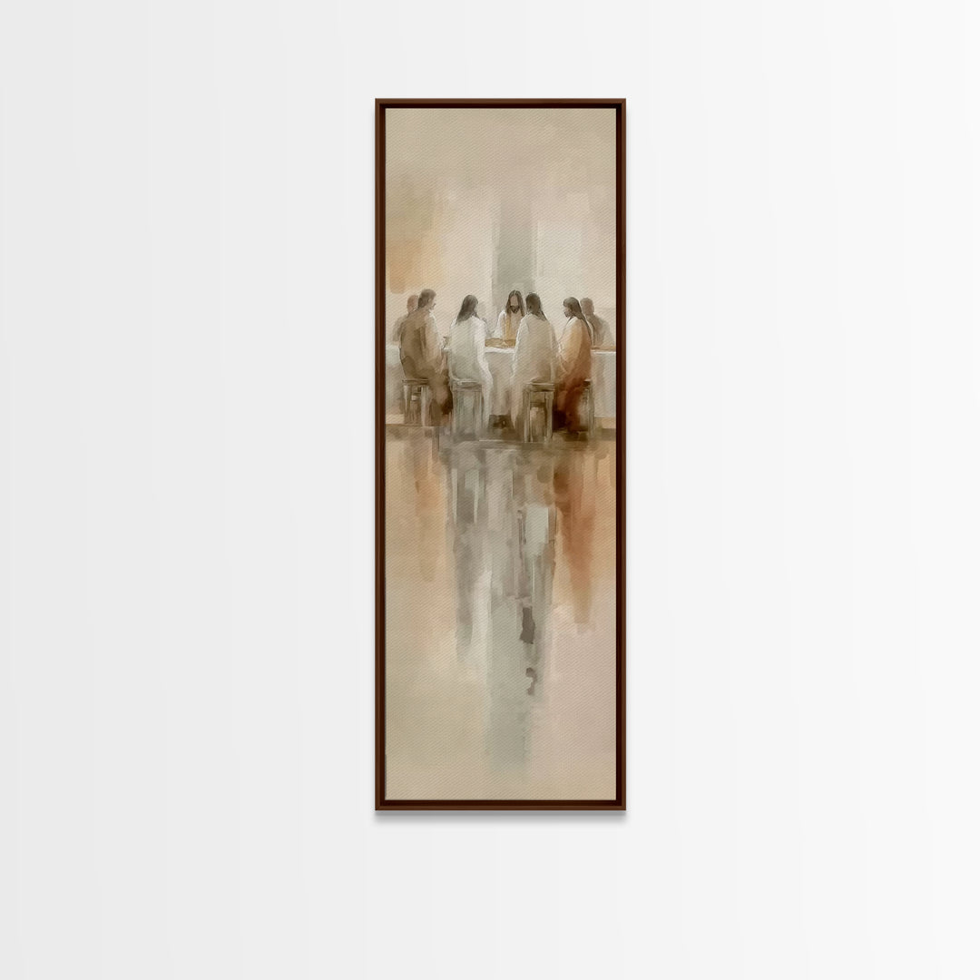 Upper Room Glory | Framed Canvas Print | Christian Wall Art | Christian Art Canvas | Jesus Painting | Tall Narrow Wall Art | Christian Gift
