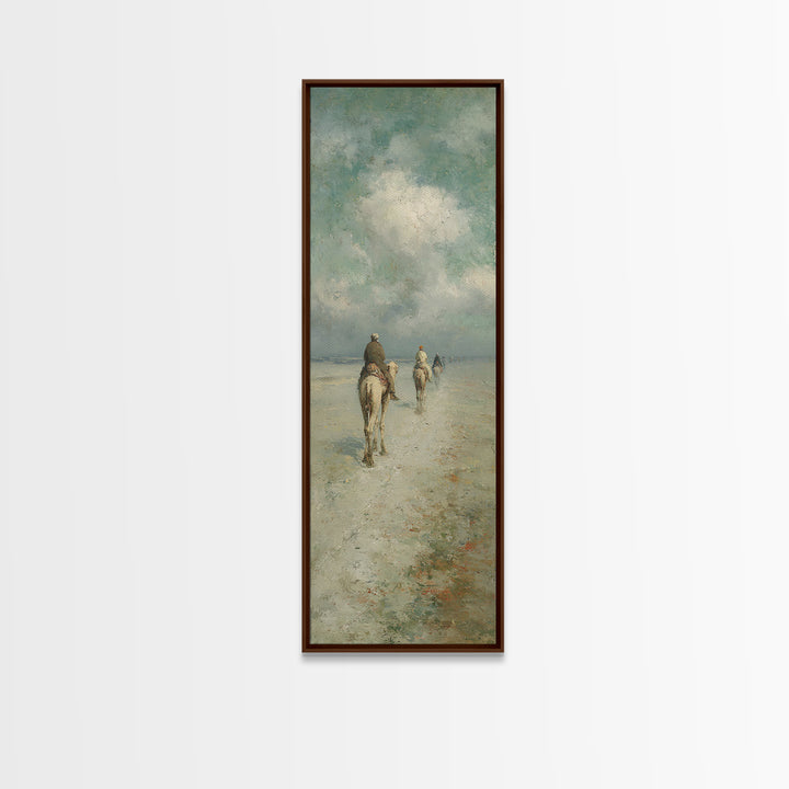 Quiet Desert Procession – Framed Canvas Print – Christian Wall Art – Christmas Art – Skinny Art – Christian Art Canvas – Christian Christma