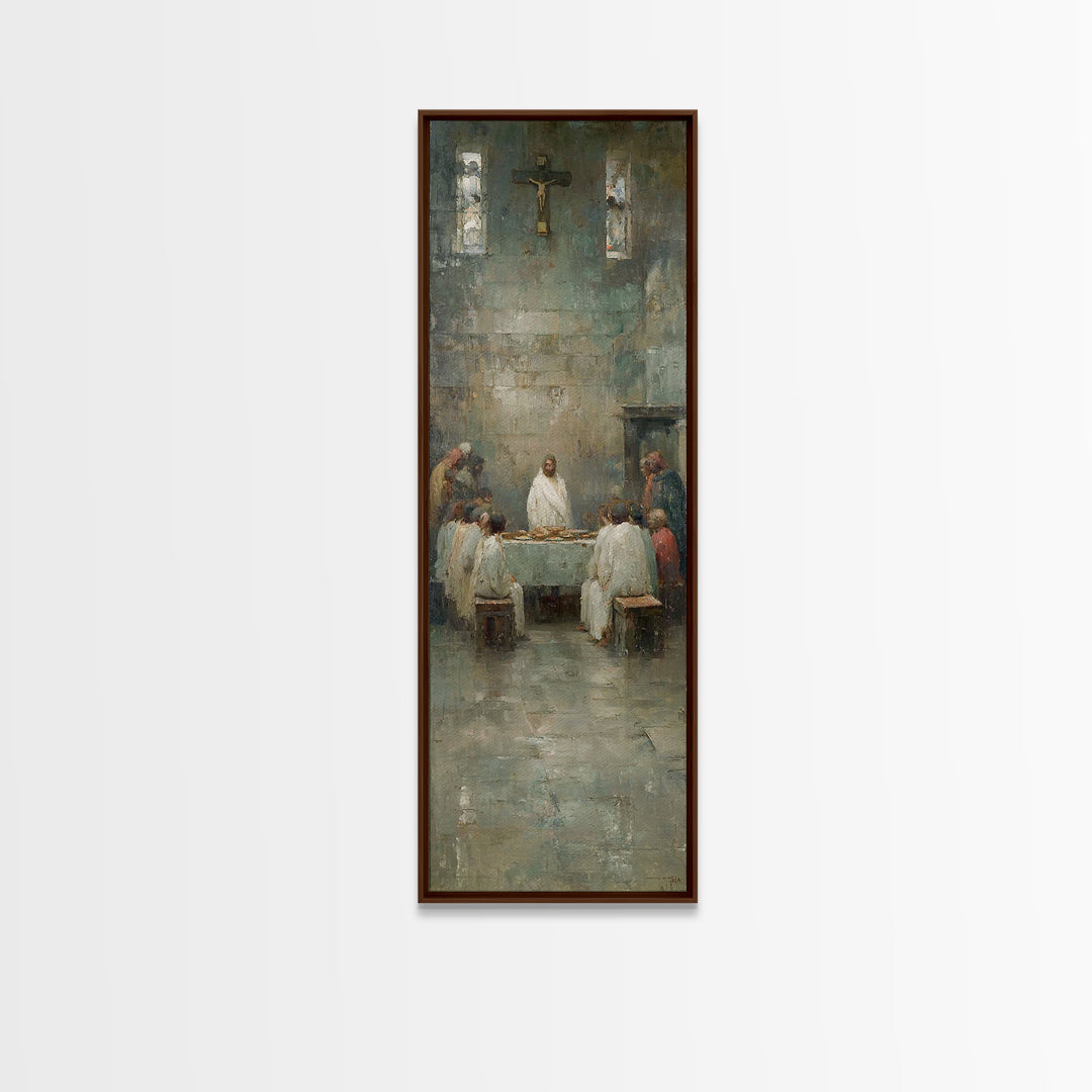 Sanctuary Gathering – Framed Canvas Print – Christian Wall Art – Vintage Christian Painting – Christian Art Canvas – Jesus Painting – Chris