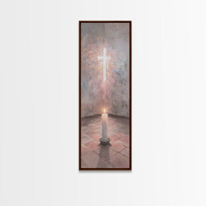 Silent Desert Cross – Framed Canvas Print – Christian Art Canvas – Christian Wall Art – Skinny Art – Christian Decor – Christmas Wall Art