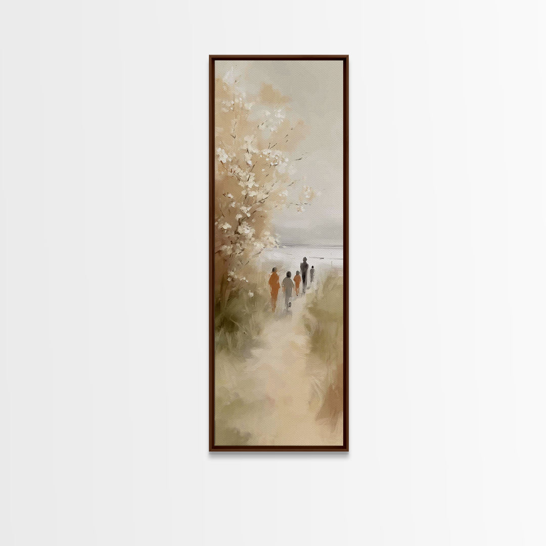 Evening Shore Peace – Framed Canvas Print – Narrow Art – Christian Wall Art – Christian Art Canvas – Jesus Painting – Christian Gift